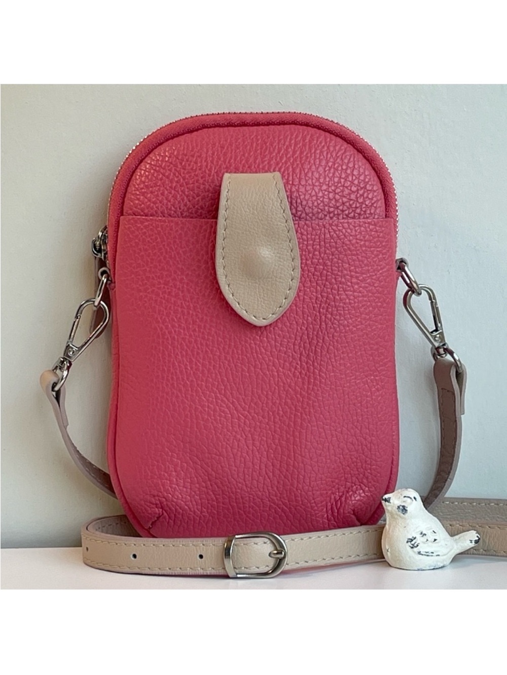 Divina Firenze Italian Genuine Leather Phone Crossbody Bag
